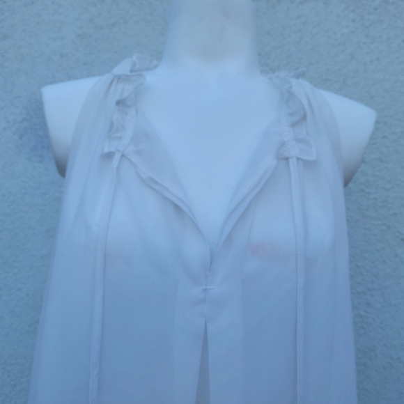 Max Studio Sleeveless Bohemian Ruffle/Tuesday Top - Picture 3 of 9